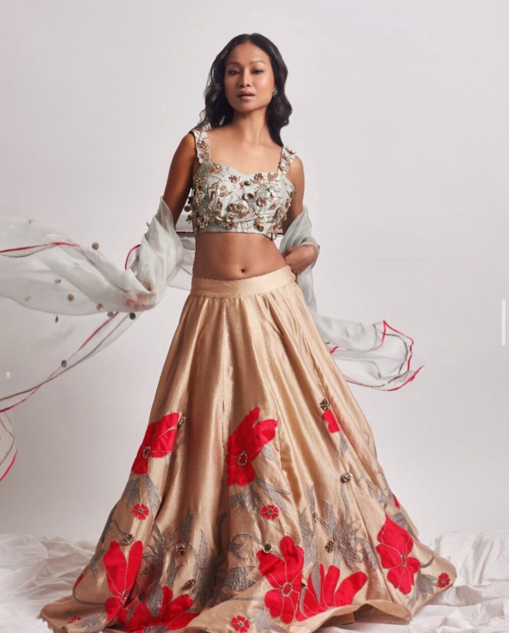 Iraaya Gulabi Lehenga Set